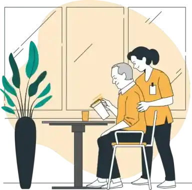 Illustration de la solution CareProTech pour les appels malades en EHPAD